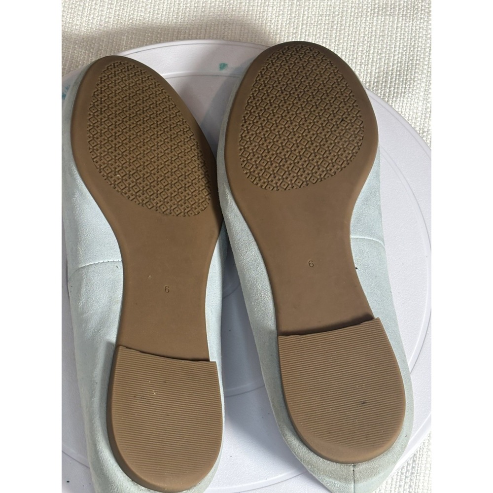 Tory Burch blue  Suede kid Chelsea Ballet Flats, sz 6B, Pre-owned, no box or bag - Picture 5 of 15